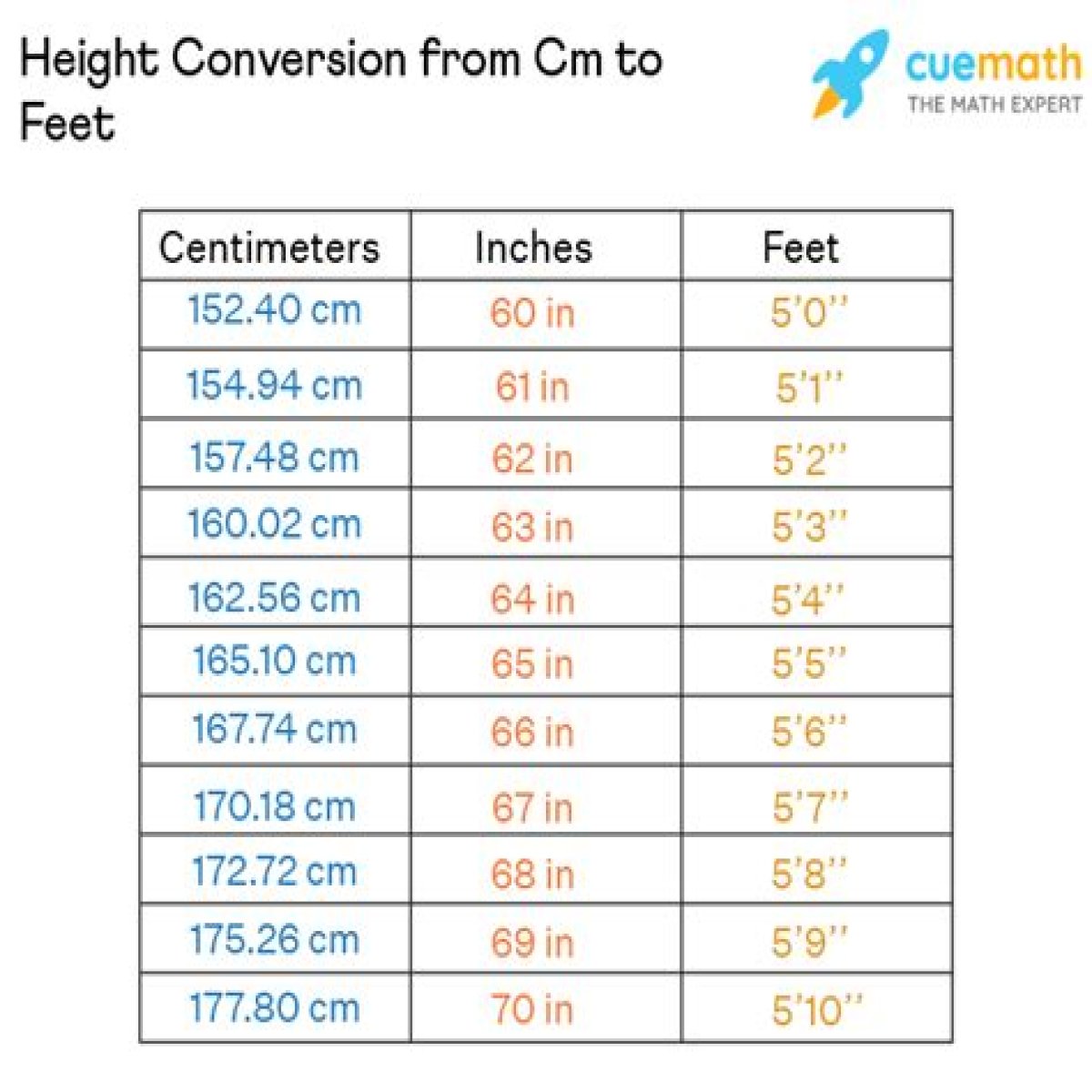 16.3 cm to feet and inches