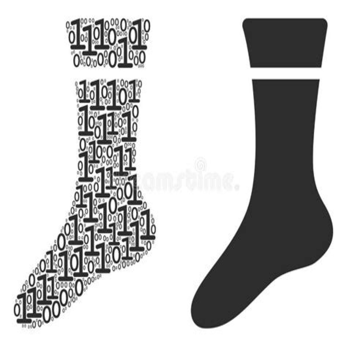 Digit inside a sock