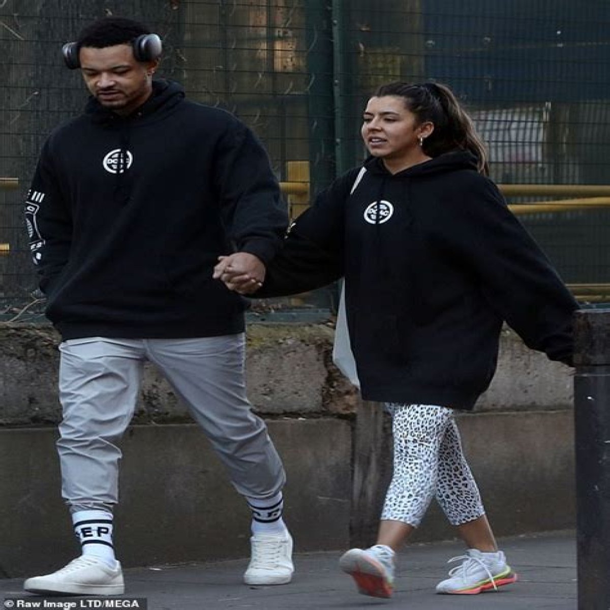 PIC EXC: Dragons' Den's Steven Bartlett and his girlfriend Melanie Vaz step out in matching hoodies